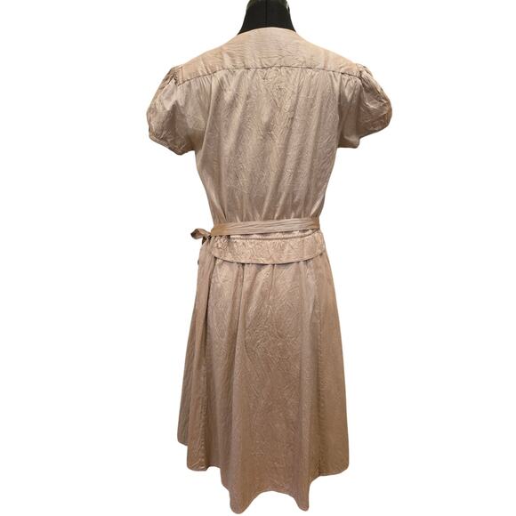 Calypso Christiane Celle Silk Wrap Dress Blush Cap Sleeve Romantic Small - Picture 5 of 9